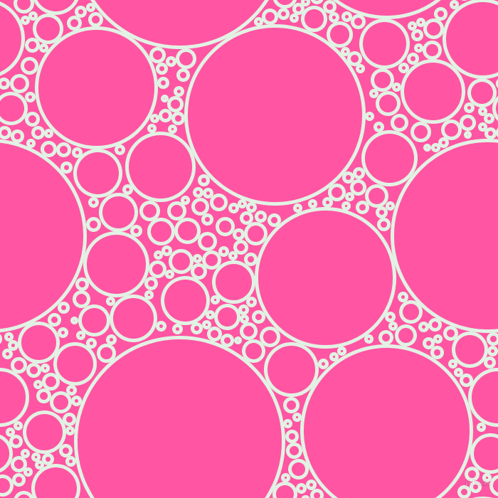 bubbles, circles, sponge, big, medium, small, 5 pixel line width, Frosted Mint and Brilliant Rose circles bubbles sponge soap seamless tileable