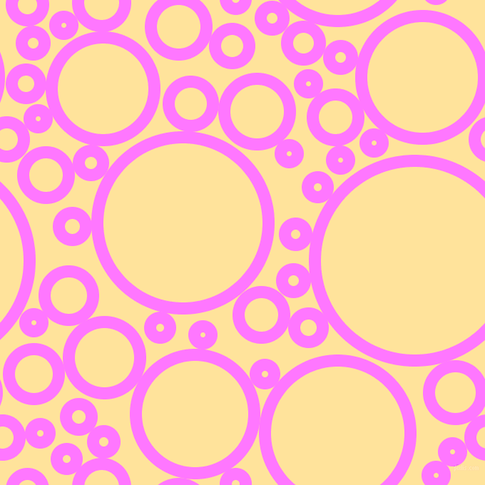 bubbles, circles, sponge, big, medium, small, 17 pixel line width, Fuchsia Pink and Cream Brulee circles bubbles sponge soap seamless tileable