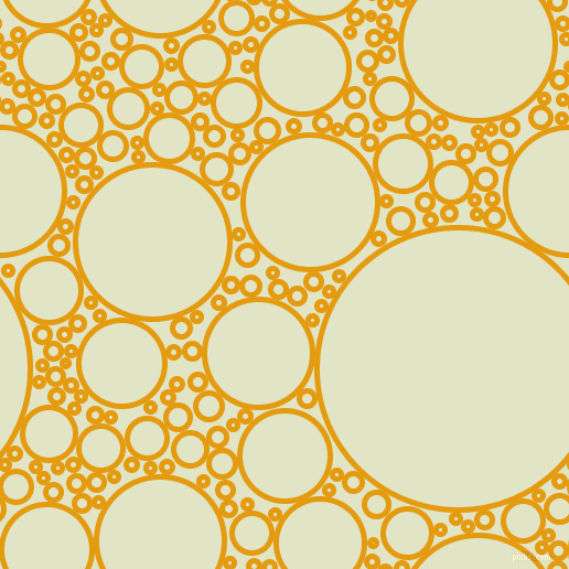 bubbles, circles, sponge, big, medium, small, 5 pixel line width, Gamboge and Frost circles bubbles sponge soap seamless tileable