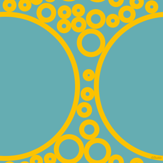 bubbles, circles, sponge, big, medium, small, 17 pixel line width, Golden Poppy and Fountain Blue circles bubbles sponge soap seamless tileable