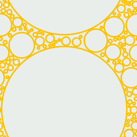 bubbles, circles, sponge, big, medium, small, 5 pixel line width, Golden Poppy and Lily White circles bubbles sponge soap seamless tileable