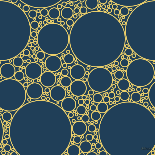 bubbles, circles, sponge, big, medium, small, 3 pixel line width, Golden Sand and Regal Blue circles bubbles sponge soap seamless tileable