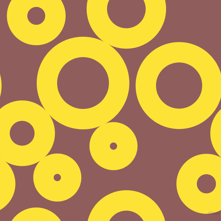 bubbles, circles, sponge, big, medium, small, 65 pixel line width, Gorse and Rose Taupe circles bubbles sponge soap seamless tileable
