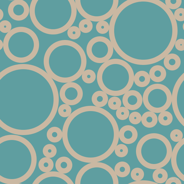 bubbles, circles, sponge, big, medium, small, 17 pixel line width, Grain Brown and Cadet Blue circles bubbles sponge soap seamless tileable