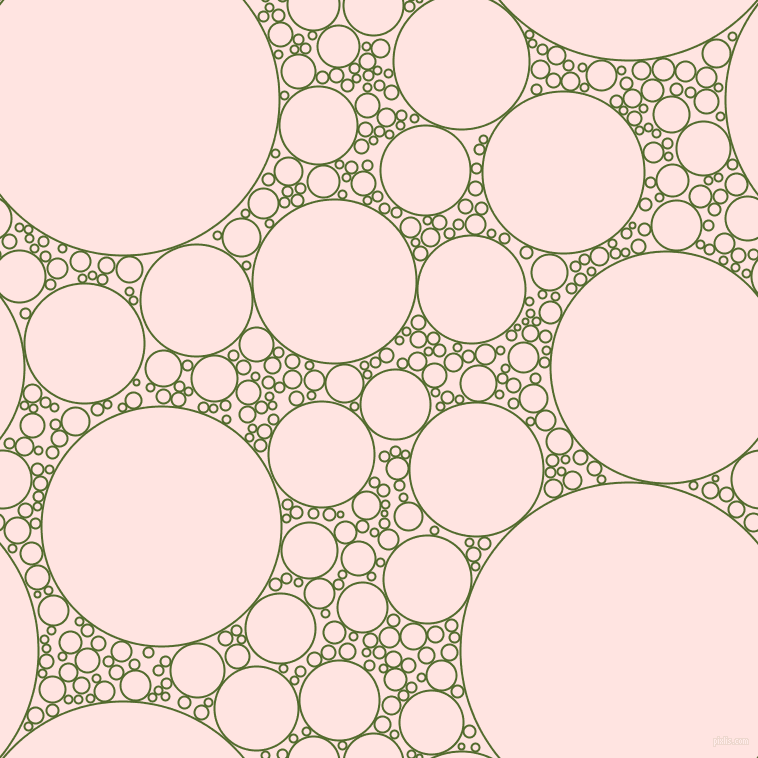 bubbles, circles, sponge, big, medium, small, 2 pixel line width, Green Leaf and Misty Rose circles bubbles sponge soap seamless tileable