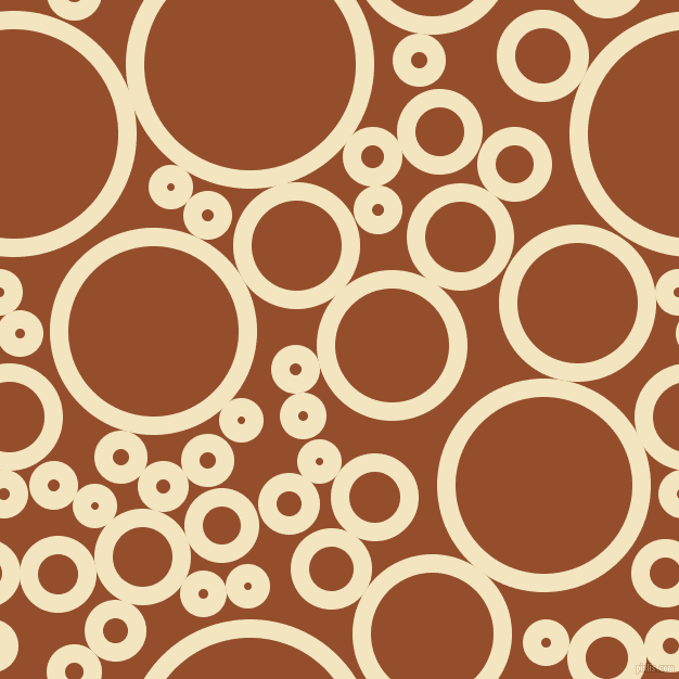 bubbles, circles, sponge, big, medium, small, 17 pixel line width, Half Colonial White and Alert Tan circles bubbles sponge soap seamless tileable