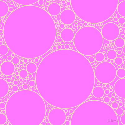 bubbles, circles, sponge, big, medium, small, 2 pixel line width, Half Colonial White and Fuchsia Pink circles bubbles sponge soap seamless tileable