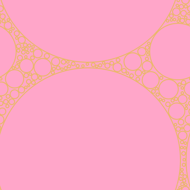 bubbles, circles, sponge, big, medium, small, 3 pixel line width, Harvest Gold and Carnation Pink circles bubbles sponge soap seamless tileable