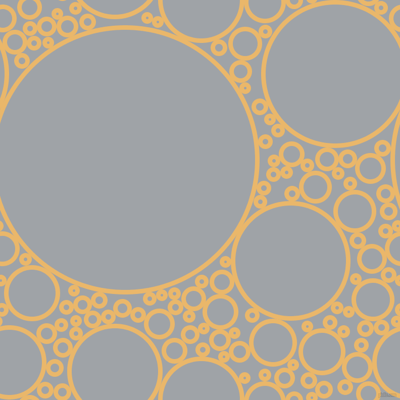 bubbles, circles, sponge, big, medium, small, 9 pixel line width, Harvest Gold and Grey Chateau circles bubbles sponge soap seamless tileable