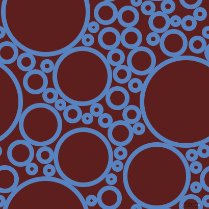 bubbles, circles, sponge, big, medium, small, 9 pixel line width, Havelock Blue and Red Oxide circles bubbles sponge soap seamless tileable