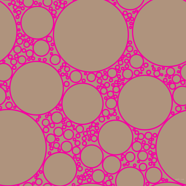 bubbles, circles, sponge, big, medium, small, 5 pixel line width, Hollywood Cerise and Sandrift circles bubbles sponge soap seamless tileable