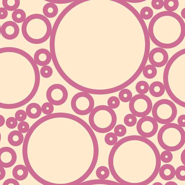 bubbles, circles, sponge, big, medium, small, 17 pixel line width, Hopbush and Blanched Almond circles bubbles sponge soap seamless tileable