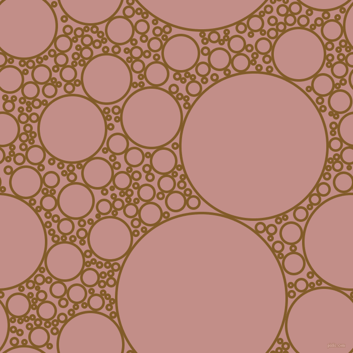 bubbles, circles, sponge, big, medium, small, 5 pixel line width, Hot Curry and Oriental Pink circles bubbles sponge soap seamless tileable