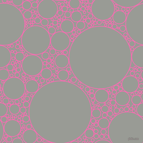 bubbles, circles, sponge, big, medium, small, 2 pixel line width, Hot Pink and Delta circles bubbles sponge soap seamless tileable