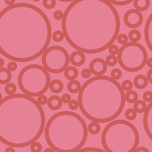 bubbles, circles, sponge, big, medium, small, 17 pixel line width, Indian Red and Carissma circles bubbles sponge soap seamless tileable