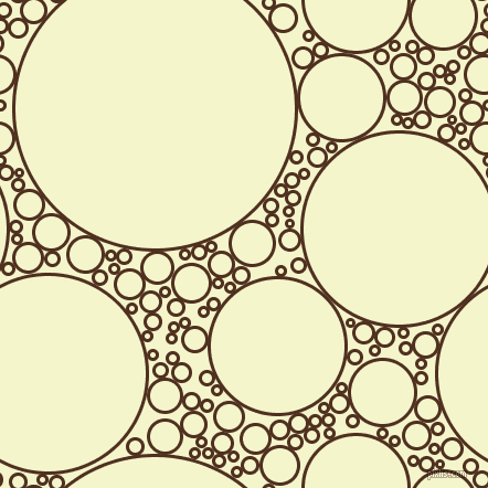 bubbles, circles, sponge, big, medium, small, 3 pixel line width, Indian Tan and Mimosa circles bubbles sponge soap seamless tileable