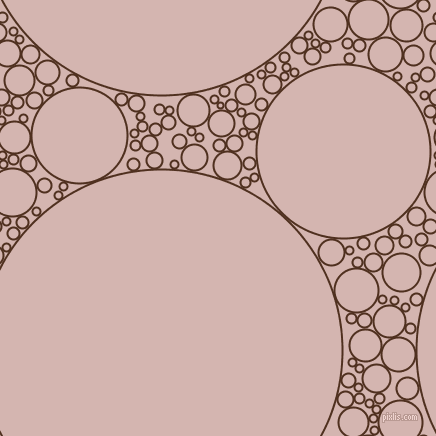 bubbles, circles, sponge, big, medium, small, 2 pixel line width, Indian Tan and Oyster Pink circles bubbles sponge soap seamless tileable