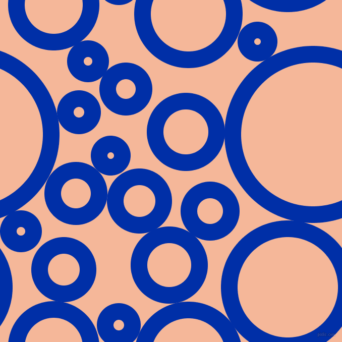 bubbles, circles, sponge, big, medium, small, 33 pixel line width, International Klein Blue and Mandys Pink circles bubbles sponge soap seamless tileable