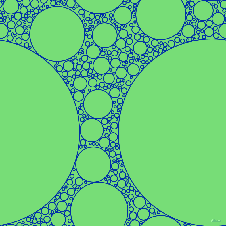 bubbles, circles, sponge, big, medium, small, 3 pixel line width, International Klein Blue and Pastel Green circles bubbles sponge soap seamless tileable