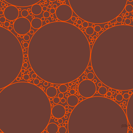bubbles, circles, sponge, big, medium, small, 2 pixel line width, International Orange and Metallic Copper circles bubbles sponge soap seamless tileable