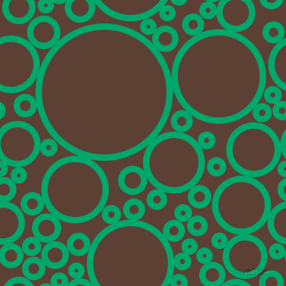 bubbles, circles, sponge, big, medium, small, 9 pixel line width, Jade and Very Dark Brown circles bubbles sponge soap seamless tileable