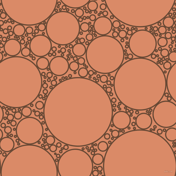 bubbles, circles, sponge, big, medium, small, 5 pixel line width, Jambalaya and Copper circles bubbles sponge soap seamless tileable