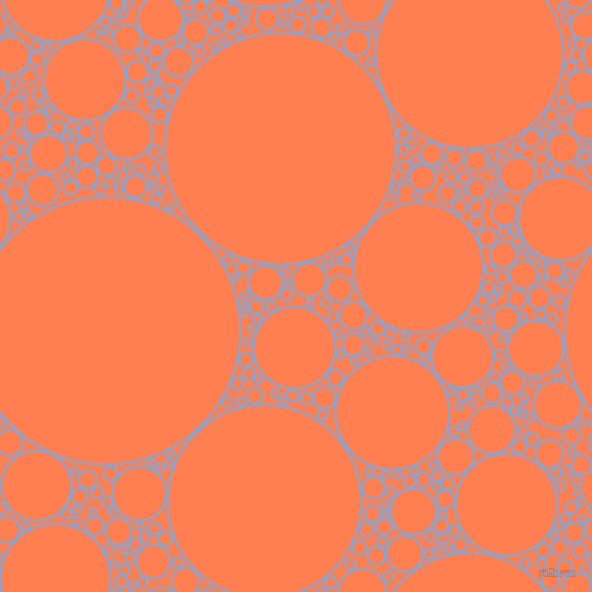 bubbles, circles, sponge, big, medium, small, 2 pixel line width, Jordy Blue and Coral circles bubbles sponge soap seamless tileable
