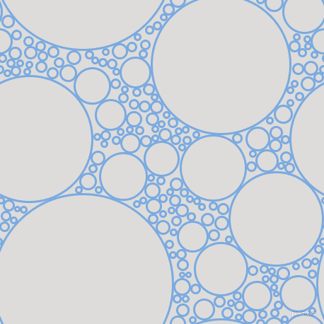 bubbles, circles, sponge, big, medium, small, 3 pixel line width, Jordy Blue and Porcelain circles bubbles sponge soap seamless tileable