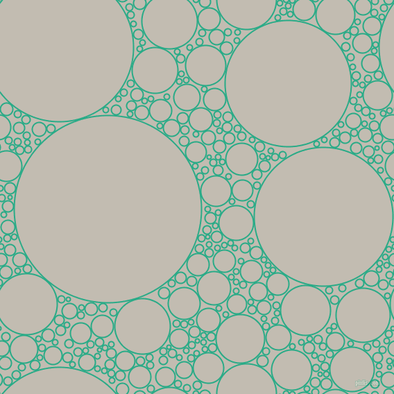 bubbles, circles, sponge, big, medium, small, 2 pixel line width, Jungle Green and Cloud circles bubbles sponge soap seamless tileable