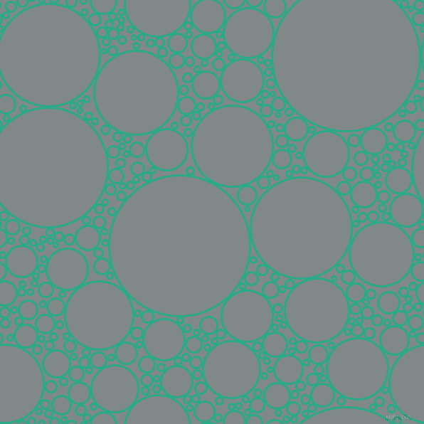 bubbles, circles, sponge, big, medium, small, 3 pixel line width, Jungle Green and Oslo Grey circles bubbles sponge soap seamless tileable