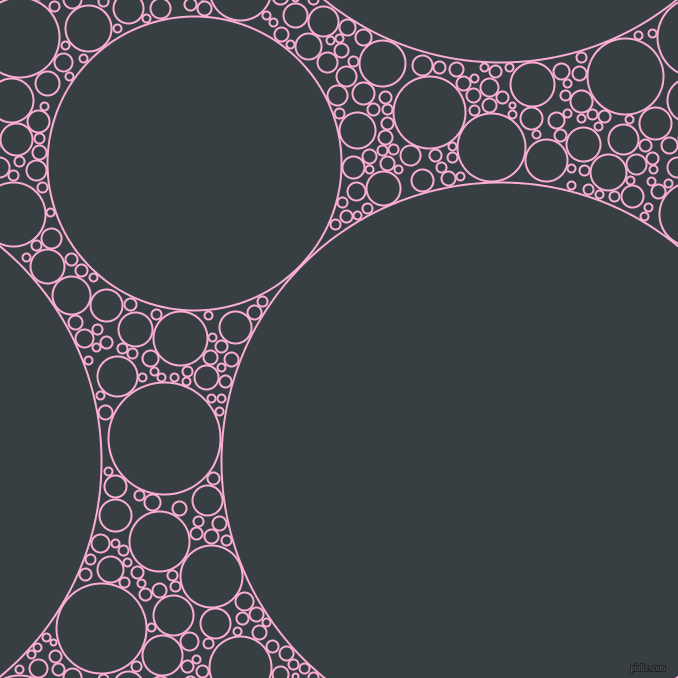 bubbles, circles, sponge, big, medium, small, 2 pixel line width, Lavender Pink and Mirage circles bubbles sponge soap seamless tileable