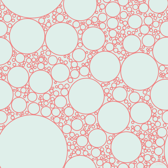 bubbles, circles, sponge, big, medium, small, 3 pixel line width, Light Coral and Clear Day circles bubbles sponge soap seamless tileable