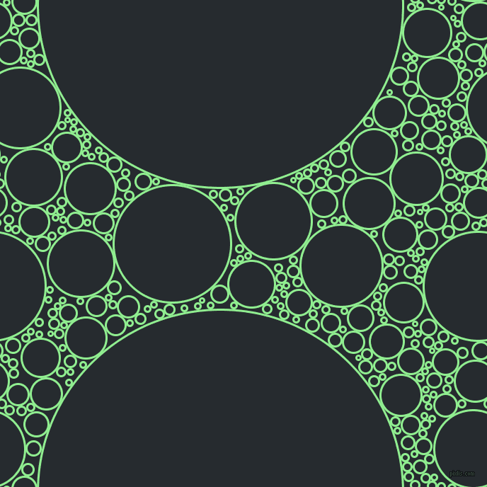 bubbles, circles, sponge, big, medium, small, 3 pixel line width, Light Green and Blue Charcoal circles bubbles sponge soap seamless tileable