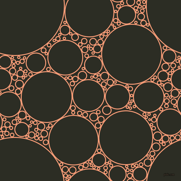 bubbles, circles, sponge, big, medium, small, 3 pixel line width, Light Salmon and Green Waterloo circles bubbles sponge soap seamless tileable