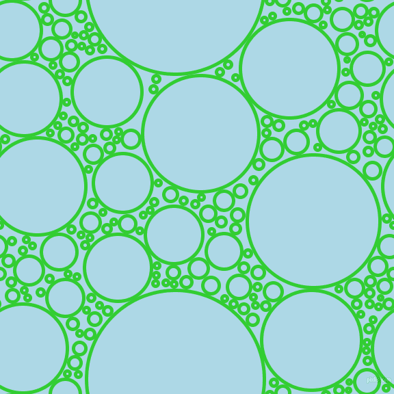 bubbles, circles, sponge, big, medium, small, 5 pixel line width, Lime Green and Light Blue circles bubbles sponge soap seamless tileable