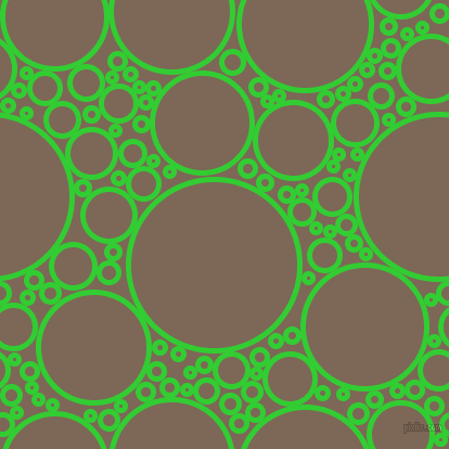 bubbles, circles, sponge, big, medium, small, 5 pixel line width, Lime Green and Roman Coffee circles bubbles sponge soap seamless tileable