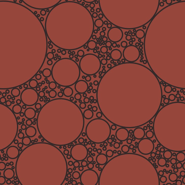 bubbles, circles, sponge, big, medium, small, 5 pixel line width, Livid Brown and Mojo circles bubbles sponge soap seamless tileable