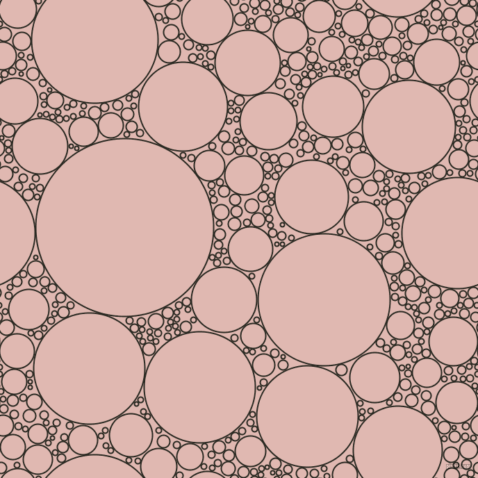 bubbles, circles, sponge, big, medium, small, 2 pixel line width, Maire and Cavern Pink circles bubbles sponge soap seamless tileable