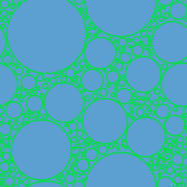 bubbles, circles, sponge, big, medium, small, 5 pixel line width, Malachite and Picton Blue circles bubbles sponge soap seamless tileable