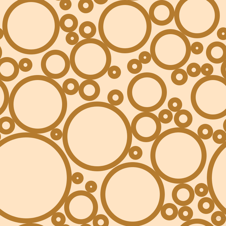 bubbles, circles, sponge, big, medium, small, 17 pixel line width, Mandalay and Bisque circles bubbles sponge soap seamless tileable
