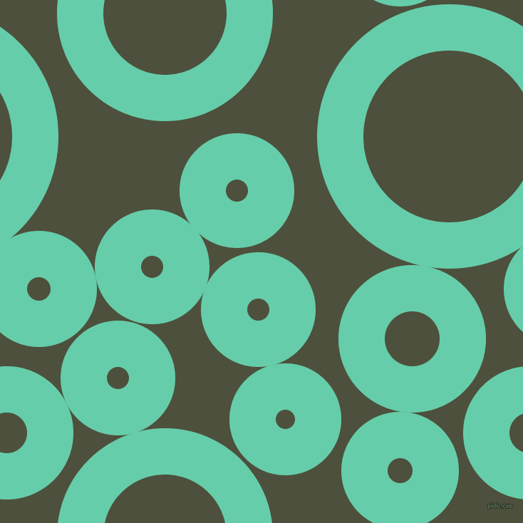 bubbles, circles, sponge, big, medium, small, 65 pixel line width, Medium Aquamarine and Kelp circles bubbles sponge soap seamless tileable