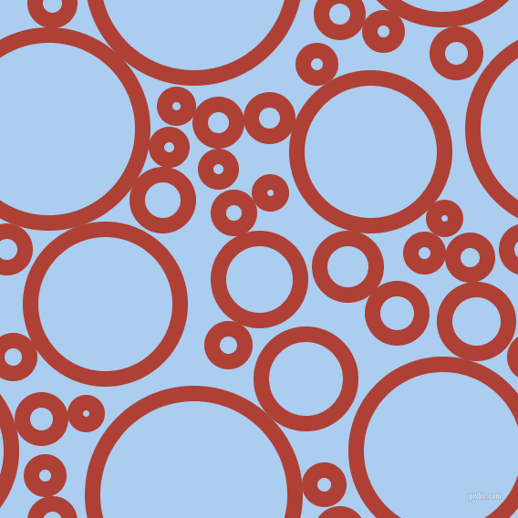 bubbles, circles, sponge, big, medium, small, 17 pixel line width, Medium Carmine and Pale Cornflower Blue circles bubbles sponge soap seamless tileable