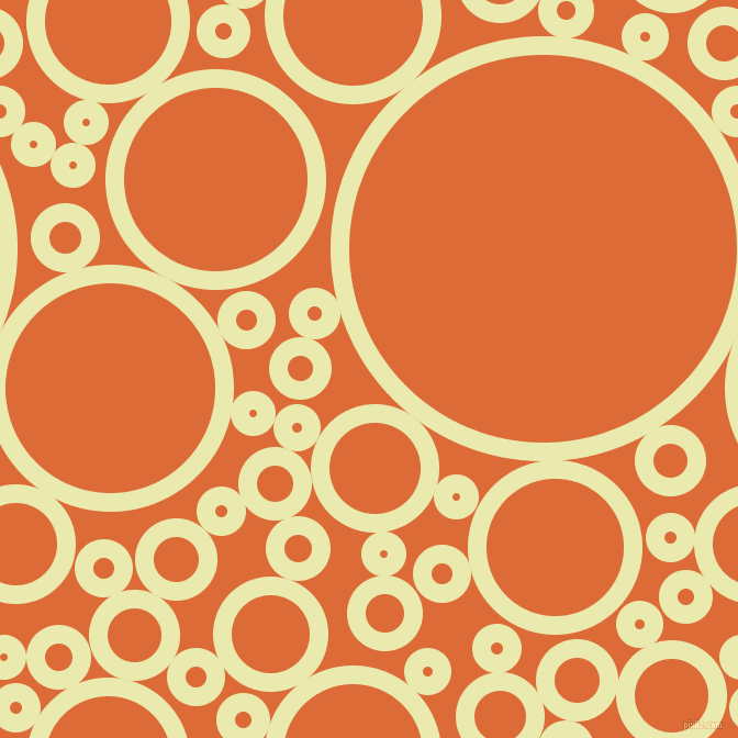 bubbles, circles, sponge, big, medium, small, 17 pixel line width, Medium Goldenrod and Sorbus circles bubbles sponge soap seamless tileable