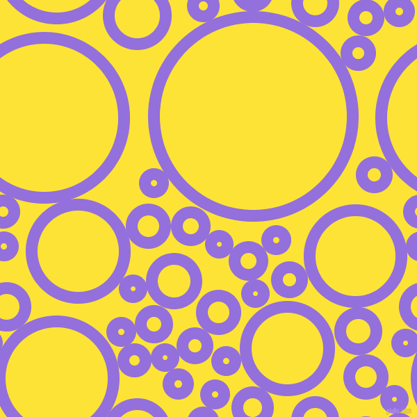 bubbles, circles, sponge, big, medium, small, 17 pixel line width, Medium Purple and Gorse circles bubbles sponge soap seamless tileable