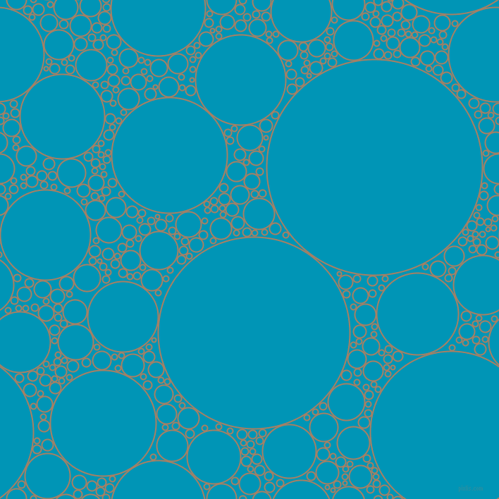 bubbles, circles, sponge, big, medium, small, 2 pixel line width, Medium Wood and Bondi Blue circles bubbles sponge soap seamless tileable