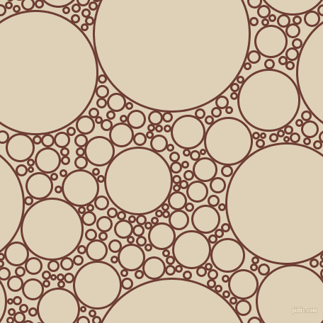 bubbles, circles, sponge, big, medium, small, 3 pixel line width, Metallic Copper and Spanish White circles bubbles sponge soap seamless tileable
