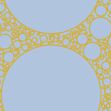 bubbles, circles, sponge, big, medium, small, 5 pixel line width, Metallic Gold and Light Steel Blue circles bubbles sponge soap seamless tileable