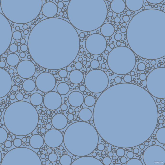bubbles, circles, sponge, big, medium, small, 3 pixel line width, Mid Grey and Polo Blue circles bubbles sponge soap seamless tileable
