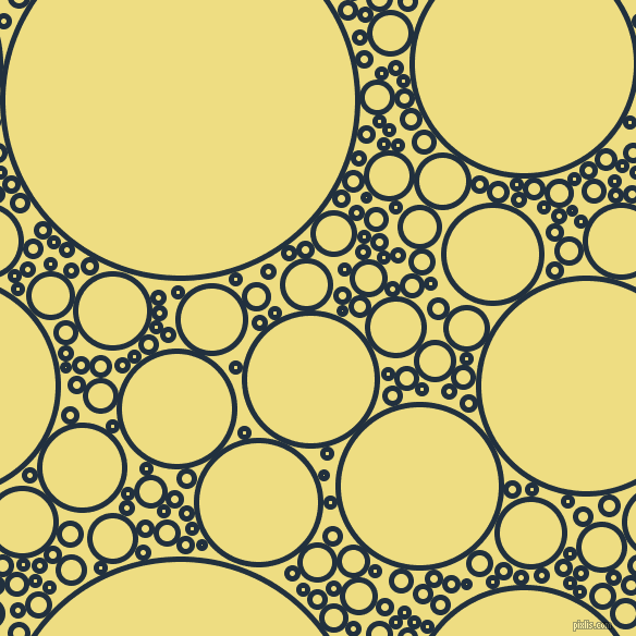 bubbles, circles, sponge, big, medium, small, 5 pixel line width, Midnight and Light Goldenrod circles bubbles sponge soap seamless tileable