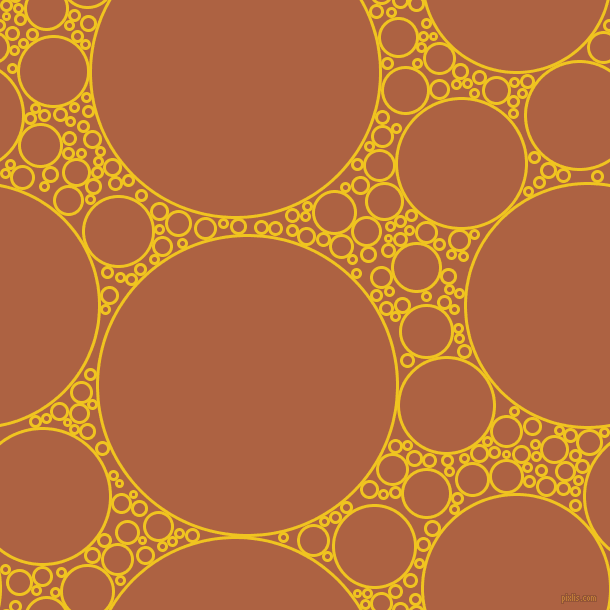 bubbles, circles, sponge, big, medium, small, 3 pixel line width, Moon Yellow and Tuscany circles bubbles sponge soap seamless tileable